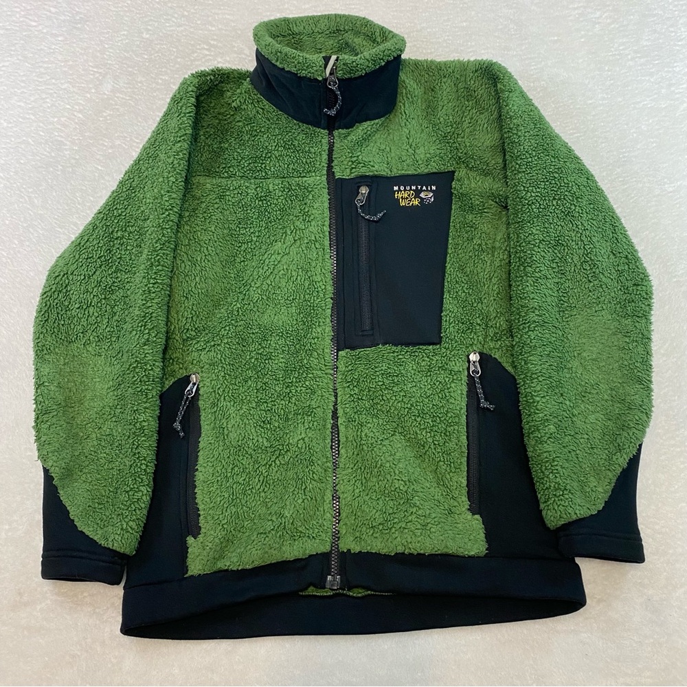Mountain Hardwear Monkey Sherpa High Loft Fleece Jacket Womens Small Green